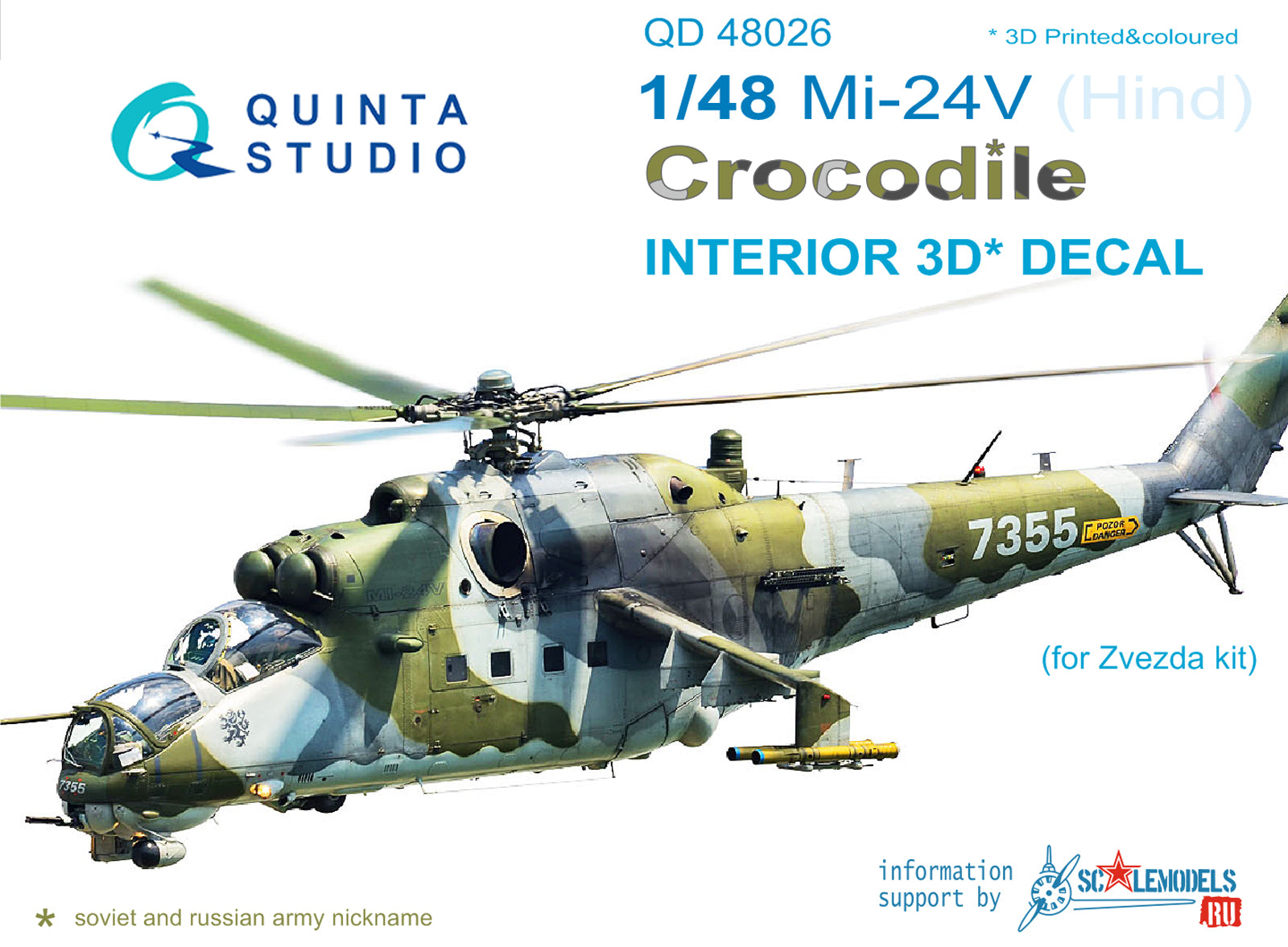 Quinta Studio - 1/48 Mi-24V QD48026 for Zvezda kit