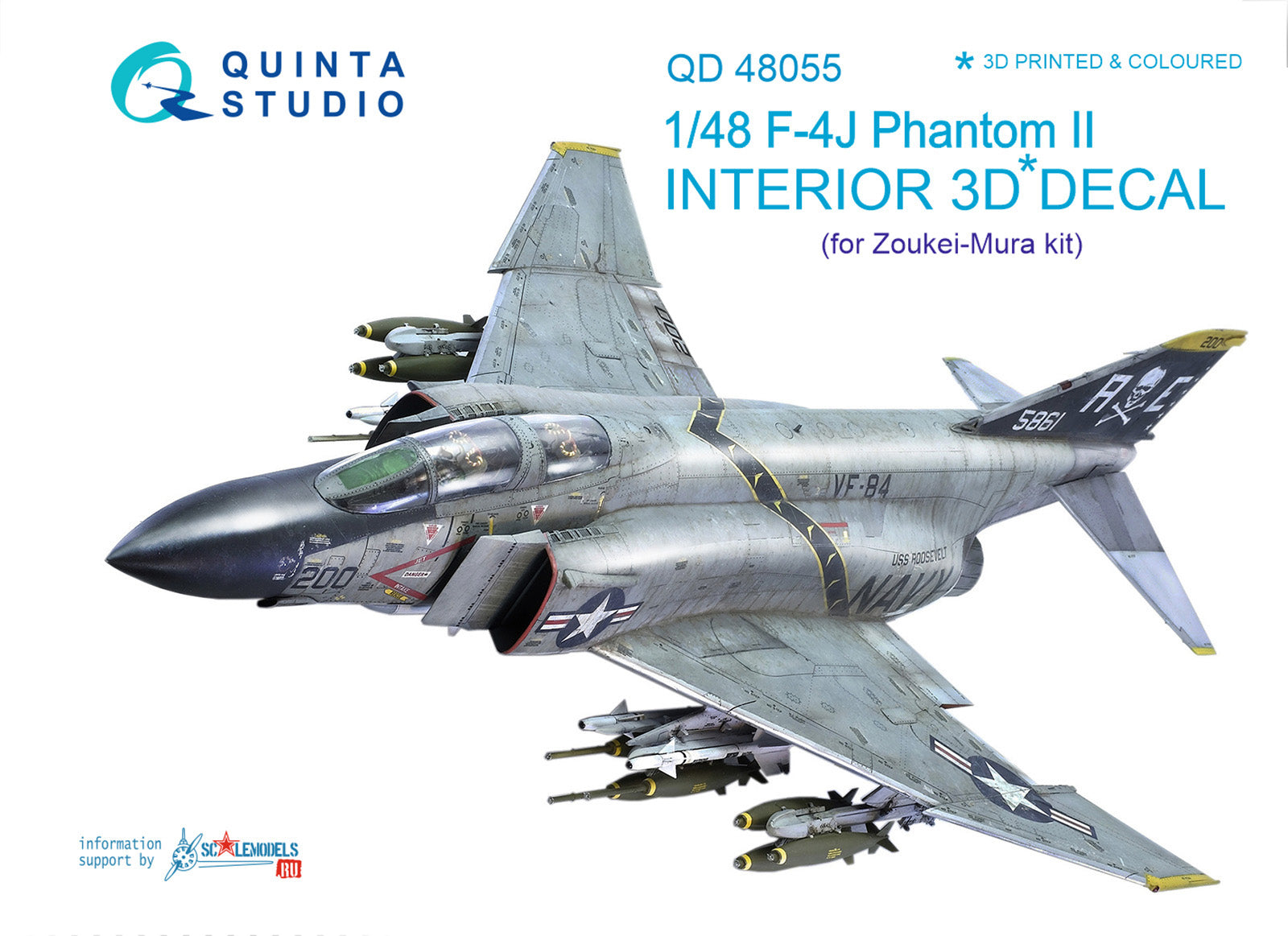 Quinta Studio - 1/48 F-4J Phantom II QD48055 for Zoukei-Mura kit