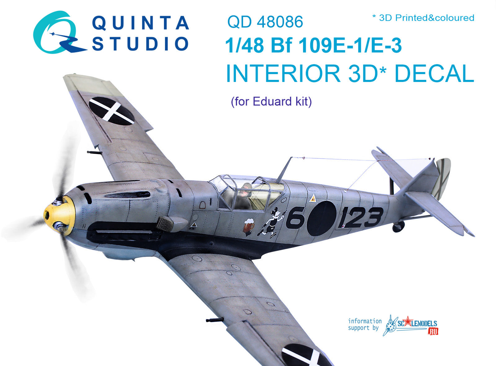 Quinta Studio - 1/48 Bf 109E1/E-3 - QD48086 for Eduard kit
