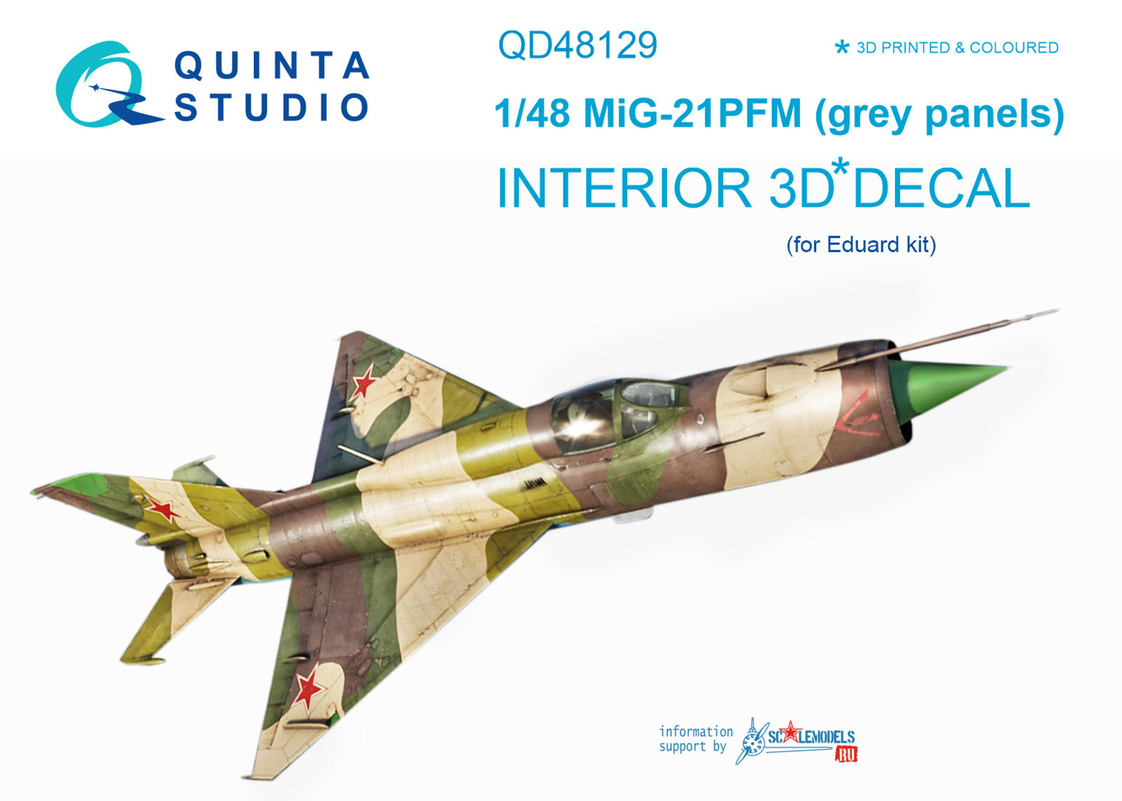 Quinta Studio - 1/48 MIG-21PFM (grey panels)- QD48129 for Eduard kit