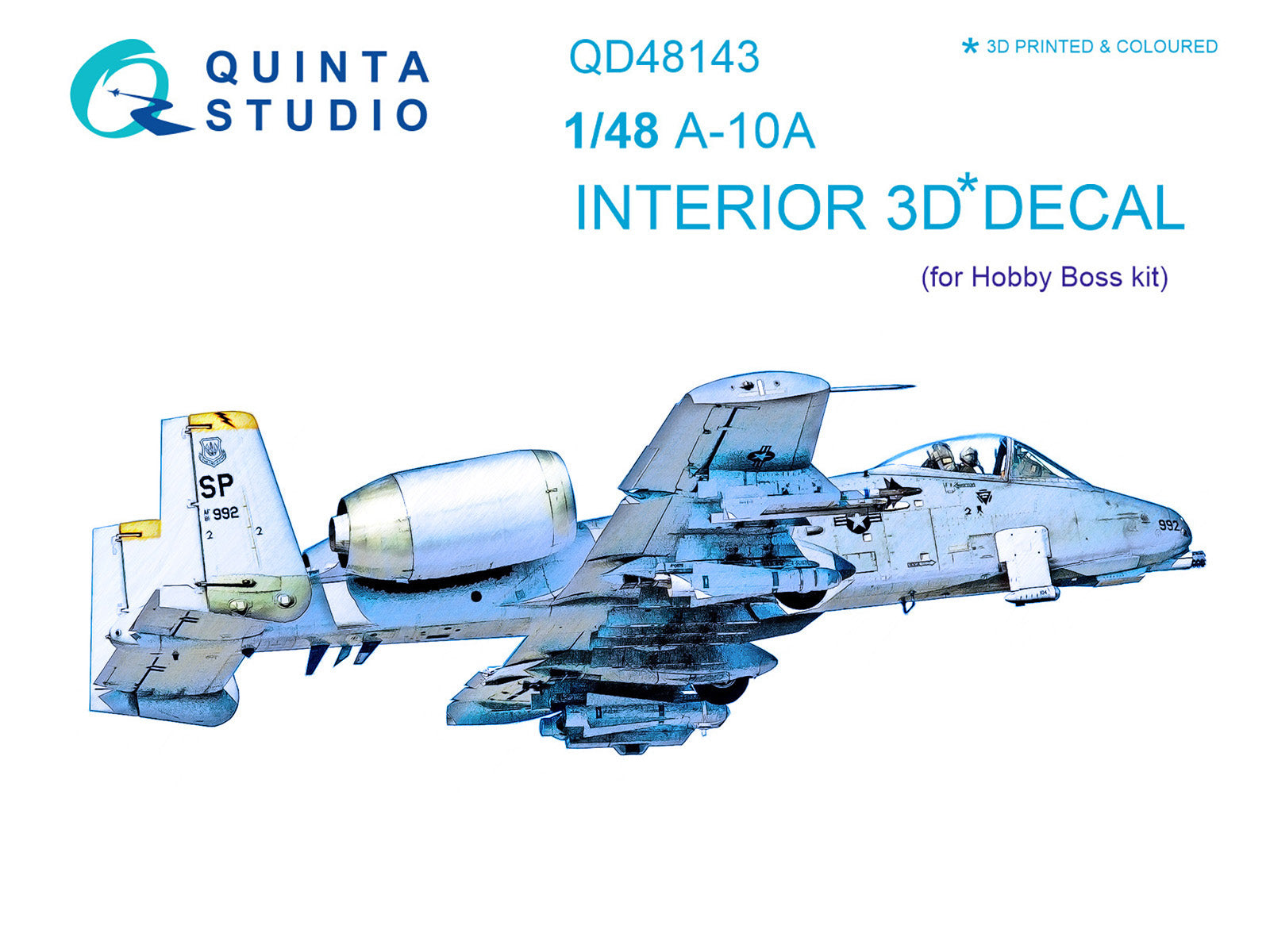 Quinta Studio - 1/48  A-10A Warthog  - QD48143 for Hobby Boss kit