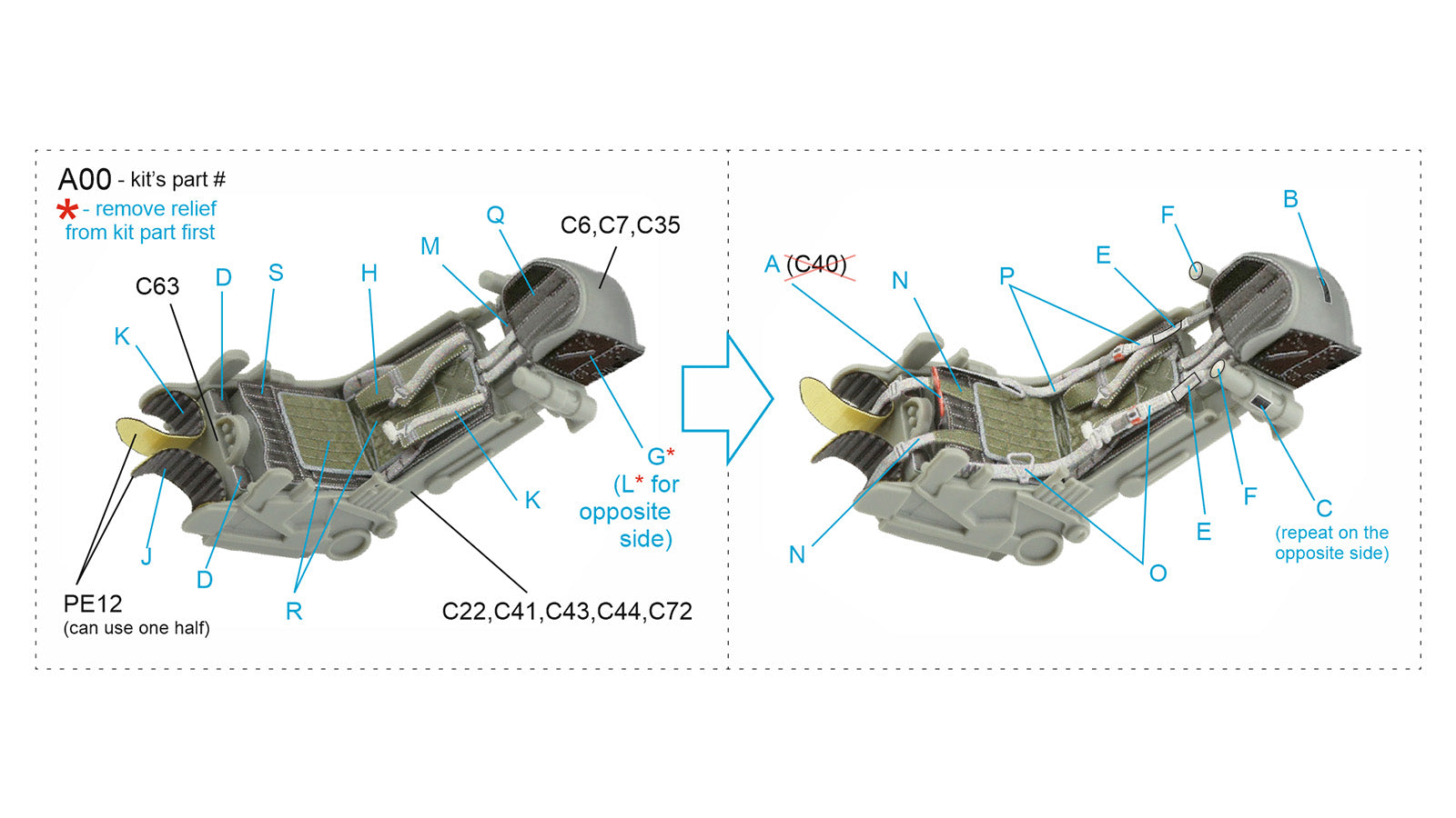 Quinta Studio - 1/48 K-36 ejection seat for MiG-29 family - QR48017 (GWH)