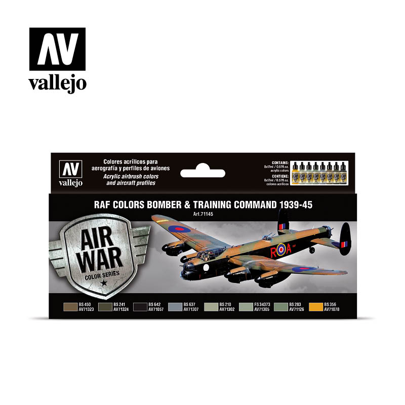 71.145 Bomber Air Command & Training Air Command 1939-45 - Vallejo Model Air Set