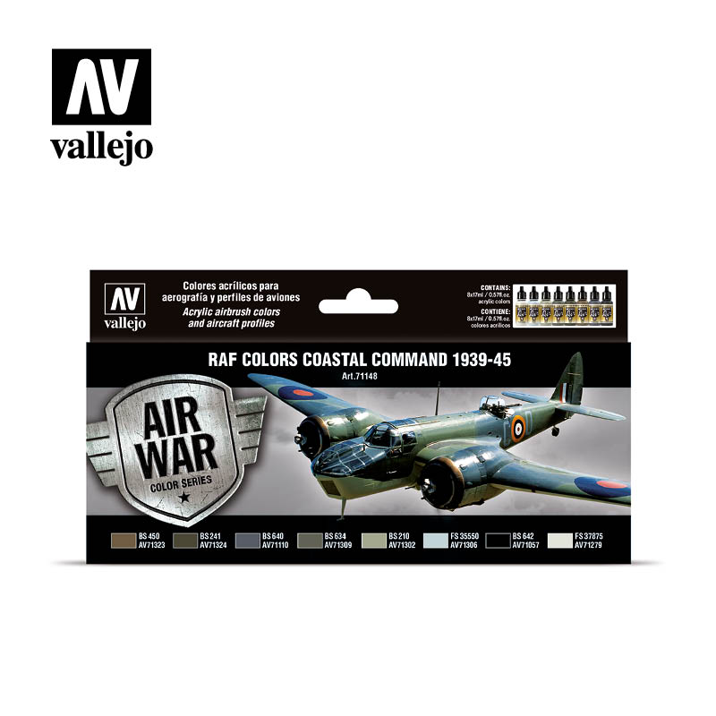 71.148  - RAF Colors Coastal Command 1939 - 1945 Vallejo Model Air Set