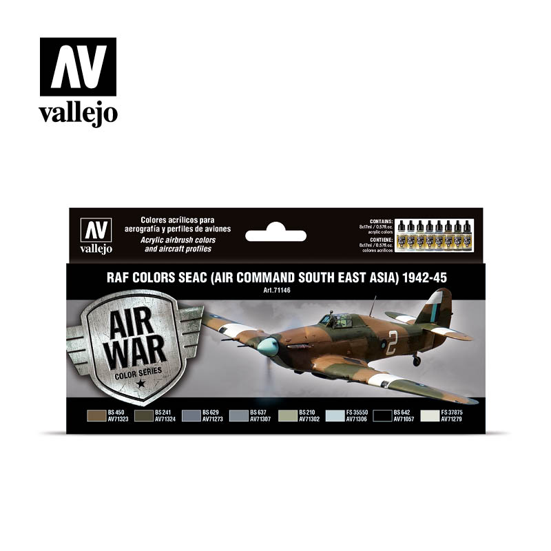 71.146 - RAF Colors SEAC Vallejo Model Air Set
