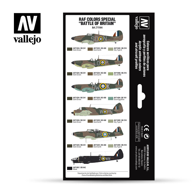 71.144 SPECIAL BATTLE OF BRITAIN - Vallejo Model Air Set