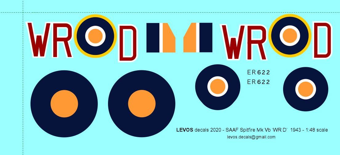 1/48 SAAF Spitfire Vb 1943 - Scale Decals