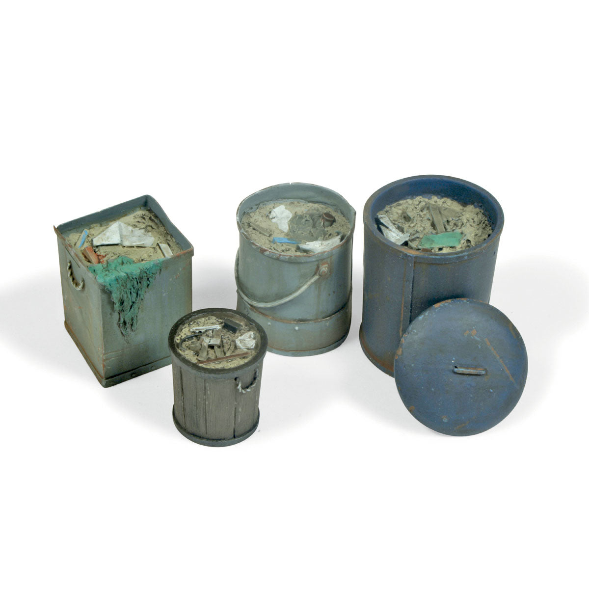 SC213 - Assorted Garbage Bins 2 - Vallejo Scenics