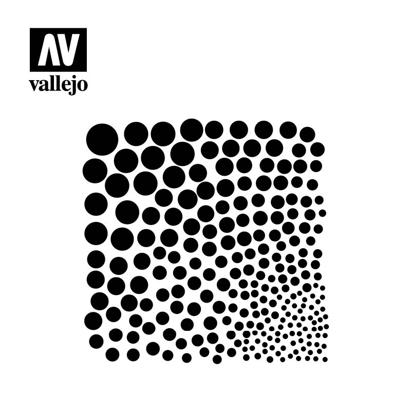 ST-SF002 - Vallejo Hobby Stencils - Circular Textures