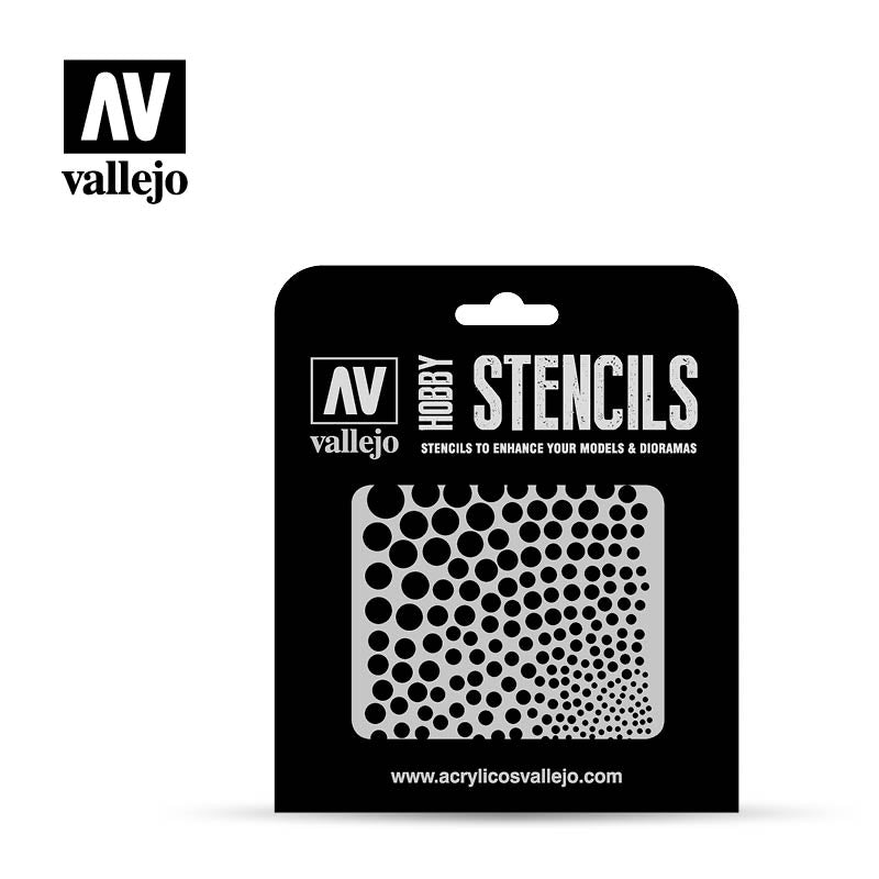 ST-SF002 - Vallejo Hobby Stencils - Circular Textures