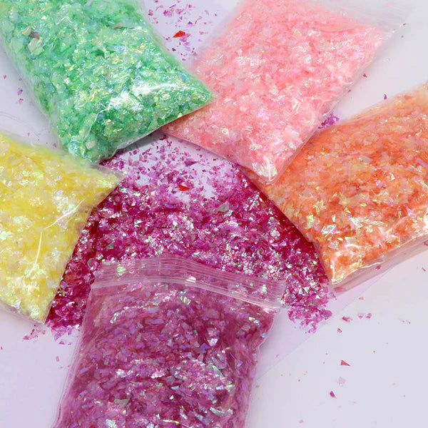 Silver - Shell Flakes for Resin - +/- 30 grams