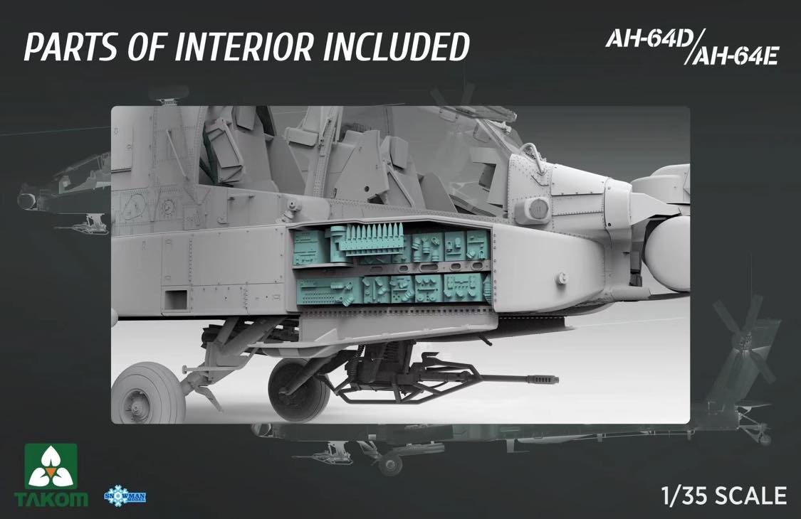 TAK2603 - Takom 1/35 E of the World AH-64E Attack Helicopter - LIMITED