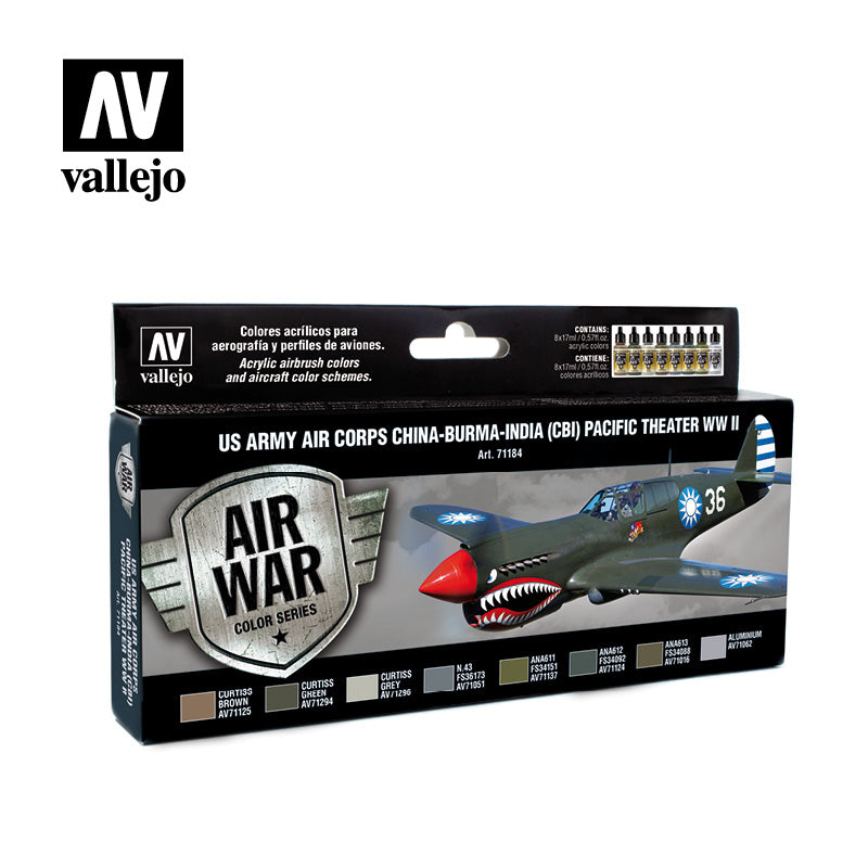 71.184 US Army Air Corps China-Burma-India Pacific Theather (CBI) WWII - Vallejo Model Air Set