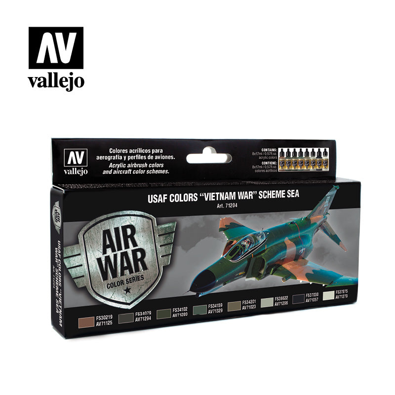 71.204 USAF Colors Vietnam War Scheme Sea (8) - Model air Set