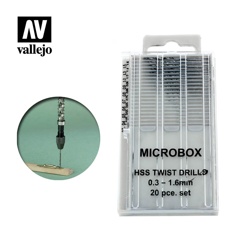 T01001 -  Microbox drill set (20) 0.3-1.6mm - Supernova Studio