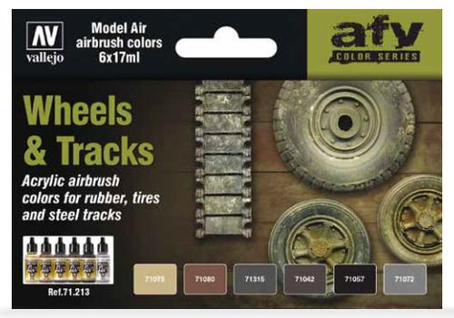 71.213 Wheels & Tracks (6) - Vallejo Model Air Set