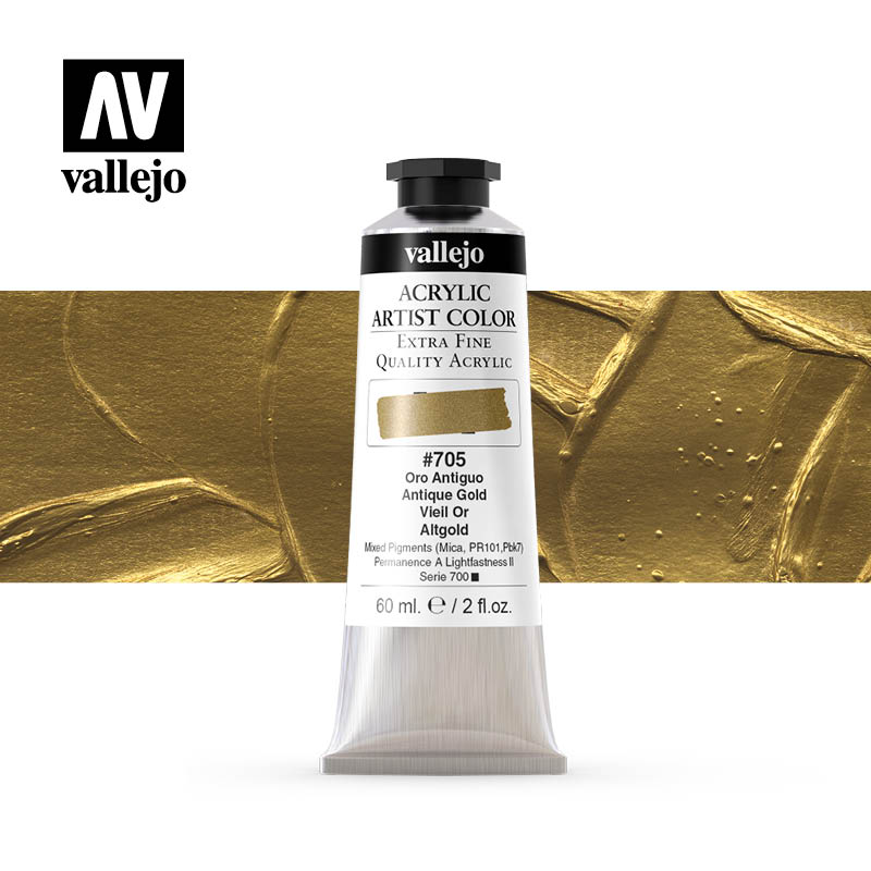 16.705 - Acrylic Artist Color - Antique Gold - 60 ml