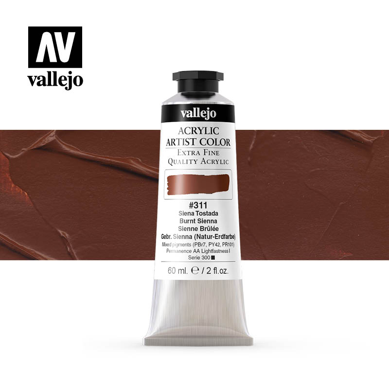 16.311 - Acrylic Artist Color - Burnt Sienna - 60 ml