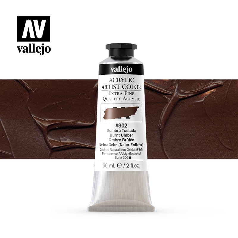 16.302 - Acrylic Artist Color - Burnt Umber - 60 ml