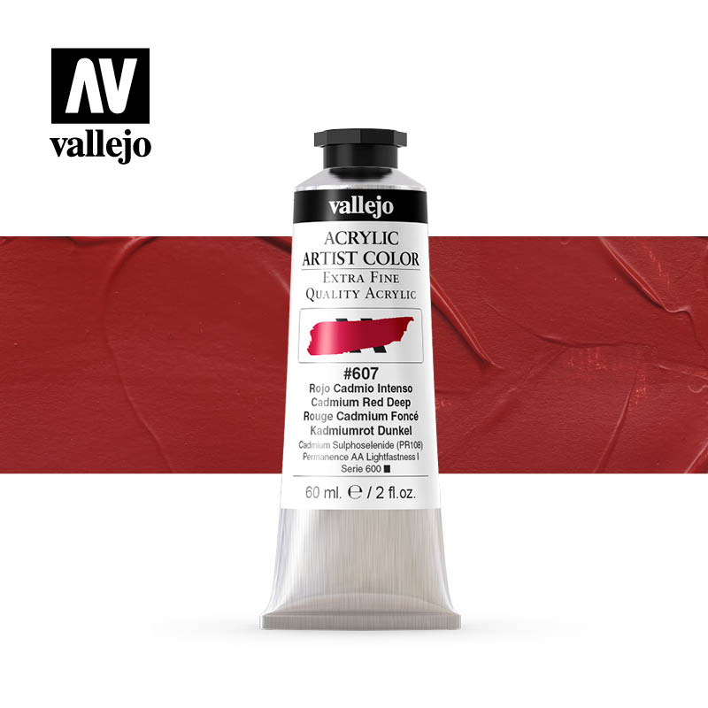 16.607 - Acrylic Artist Color - Cadmium Red Deep - 60 ml