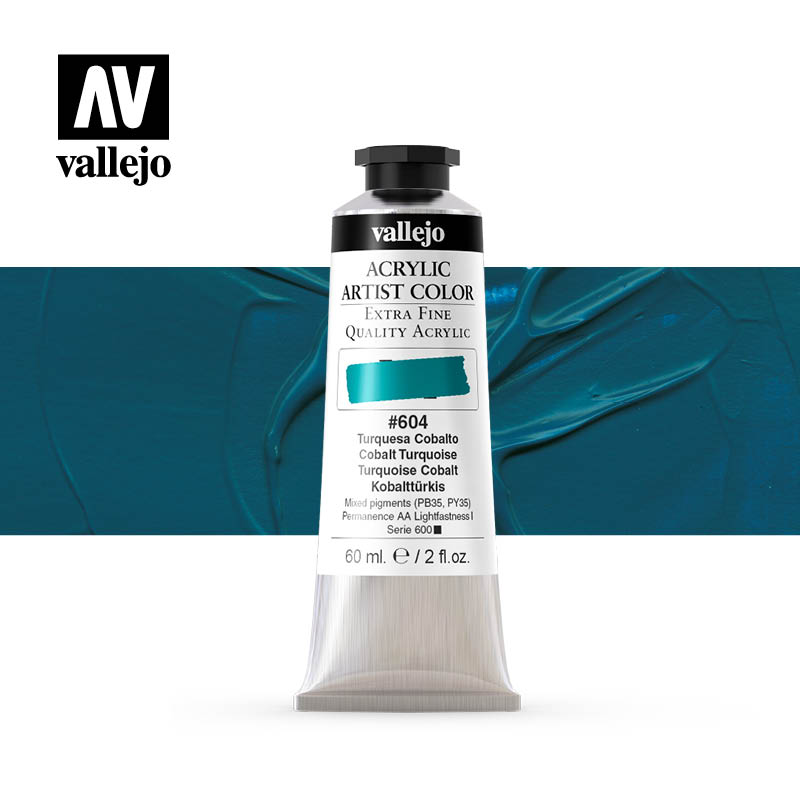 16.604 - Acrylic Artist Color - Cobalt Turquoise - 60 ml