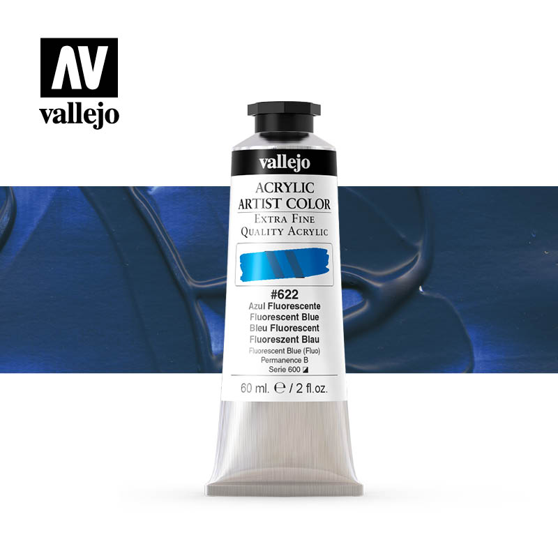 16.622 - Acrylic Artist Color - Fluorescent Blue - 60 ml