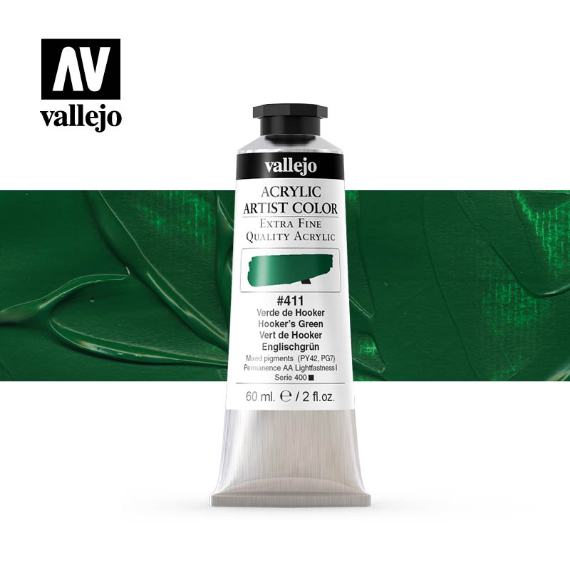 16.411 - Acrylic Artist Color - Hookers Green - 60 ml