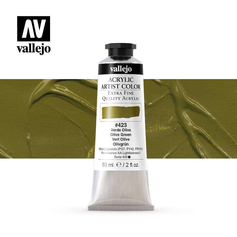 16.423 - Acrylic Artist Color - Olive Green - 60 ml