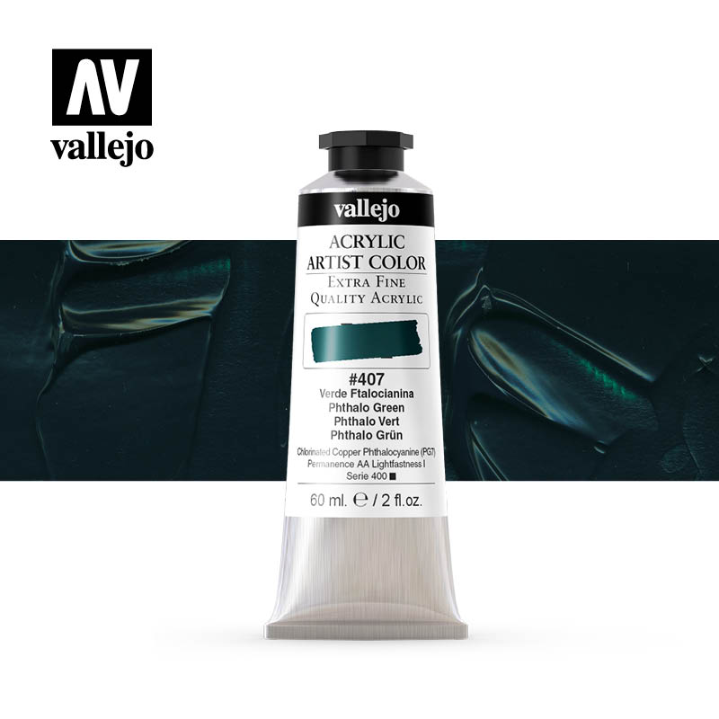 16.407 - Acrylic Artist Color - Phthalo Green - 60 ml