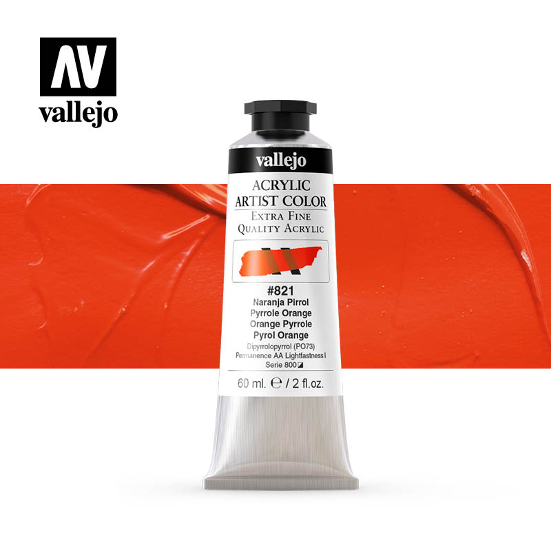 16.821 - Acrylic Artist Color - Pyrrole Orange - 60 ml