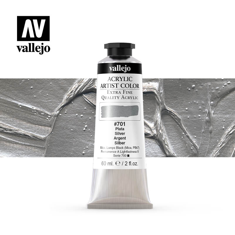 16.701 - Acrylic Artist Color - Silver - 60 ml