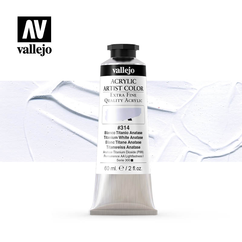 16.314 - Acrylic Artist Color - Titanium White Anatase - 60 ml
