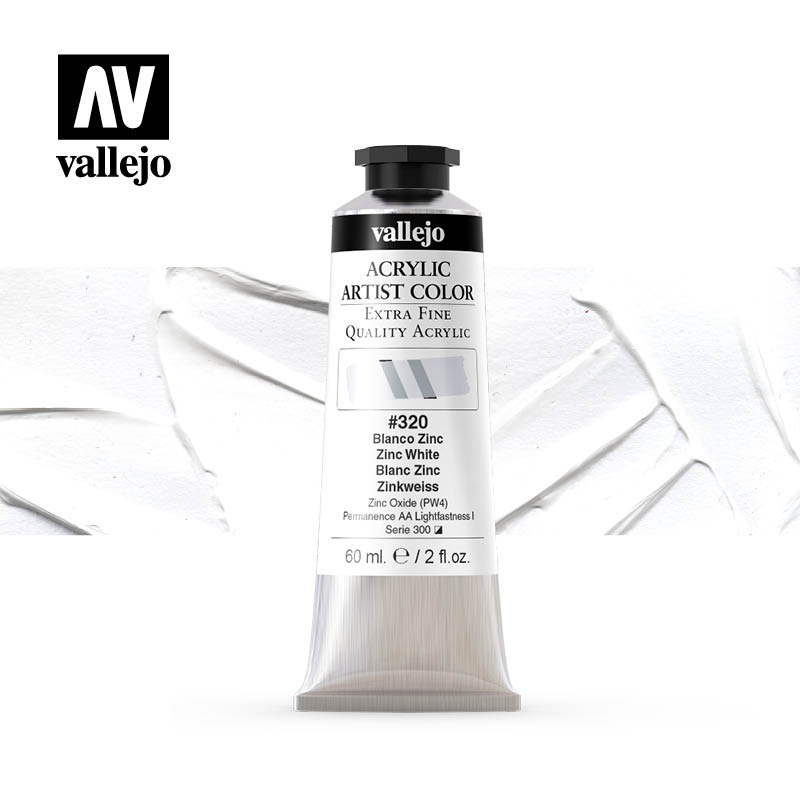 16.320 - Acrylic Artist Color - Zinc White - 60 ml