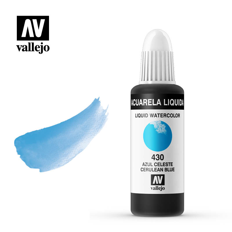 33.430 - Liquid Watercolor (Dye) - Cerulean Blue 32 ml