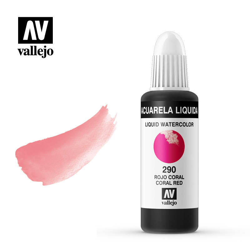 33.290 - Liquid Watercolor (Dye) - Coral Red 32 ml