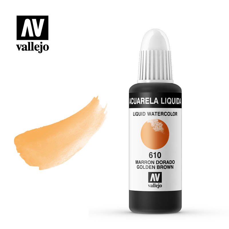33.610 - Liquid Watercolor (Dye) - Golden Brown 32 ml