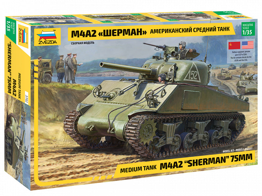 ZVA3702 - Zvezda (1/35) M4A2 Sherman 75mm