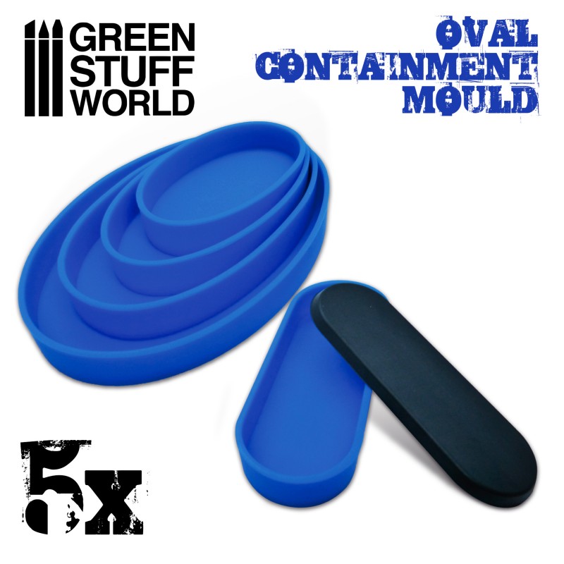 2139 - Oval Containment Moulds x 5