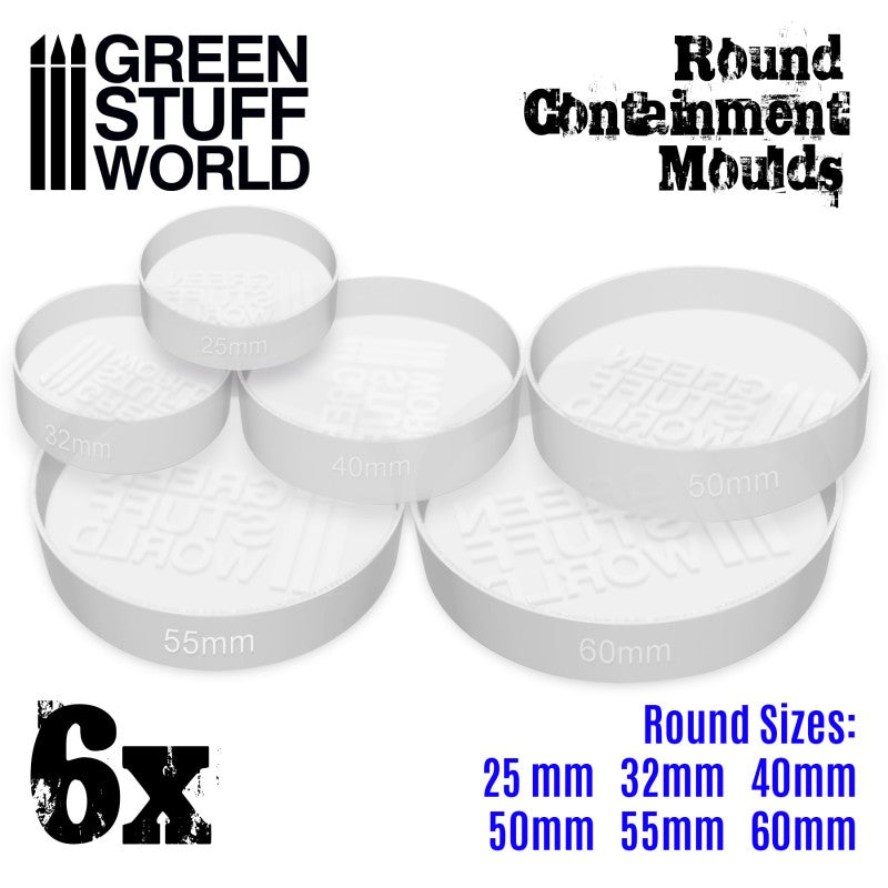 2140 - Translucent White Containment Moulds x 6