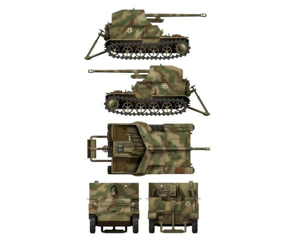 DW35017 - Das Werk - Pz. SFL. la 5cm Pak 38 Aug gp. Mun Schlepper