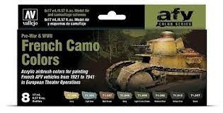 71.644 - French Camo Colours Pre-War and WWII (8) - Model air Set
