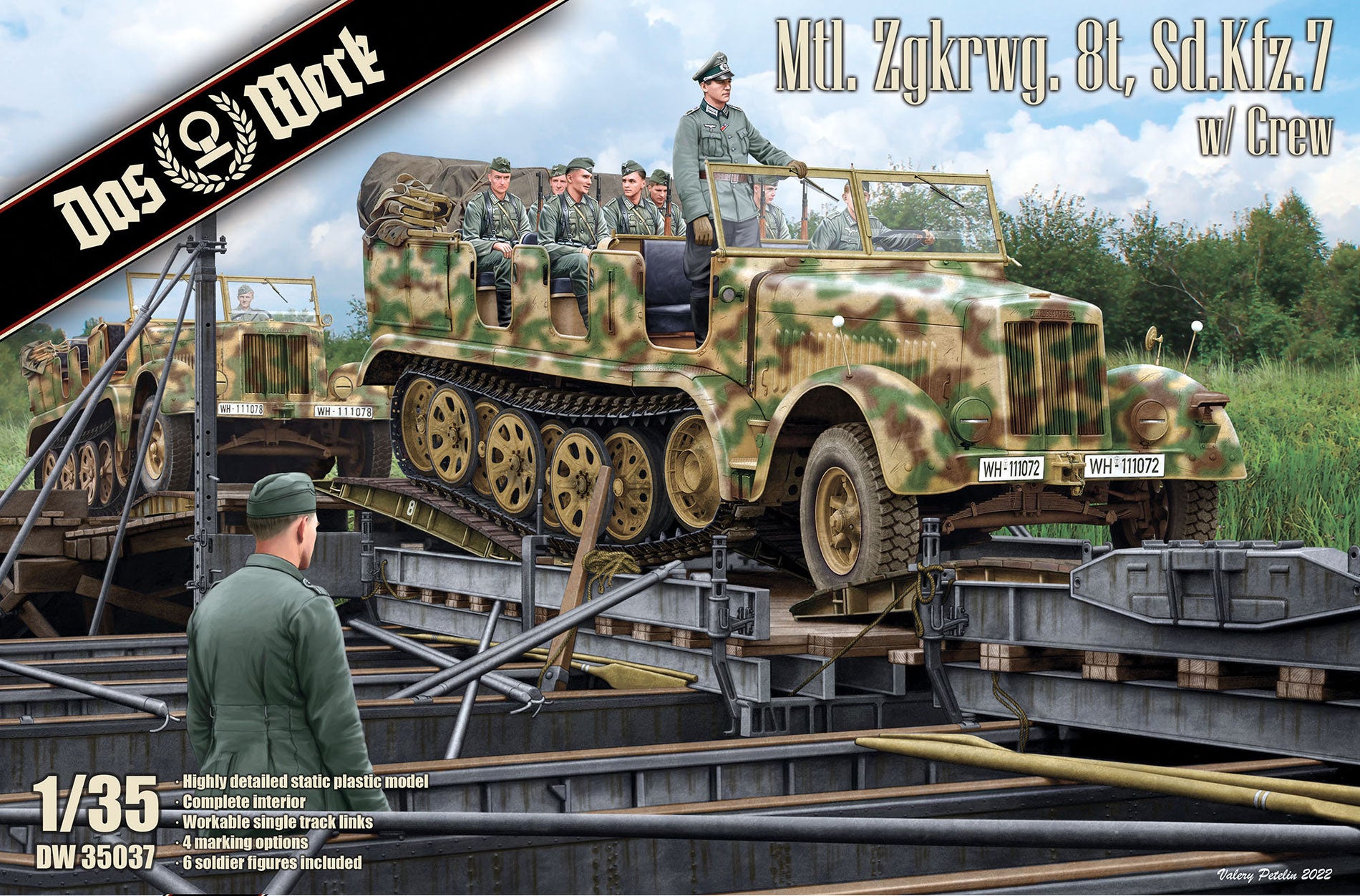 DW35037 - Das Werk - 1/35 - SD KFZ 7 Mtl Zgkrwg 8T With Crew