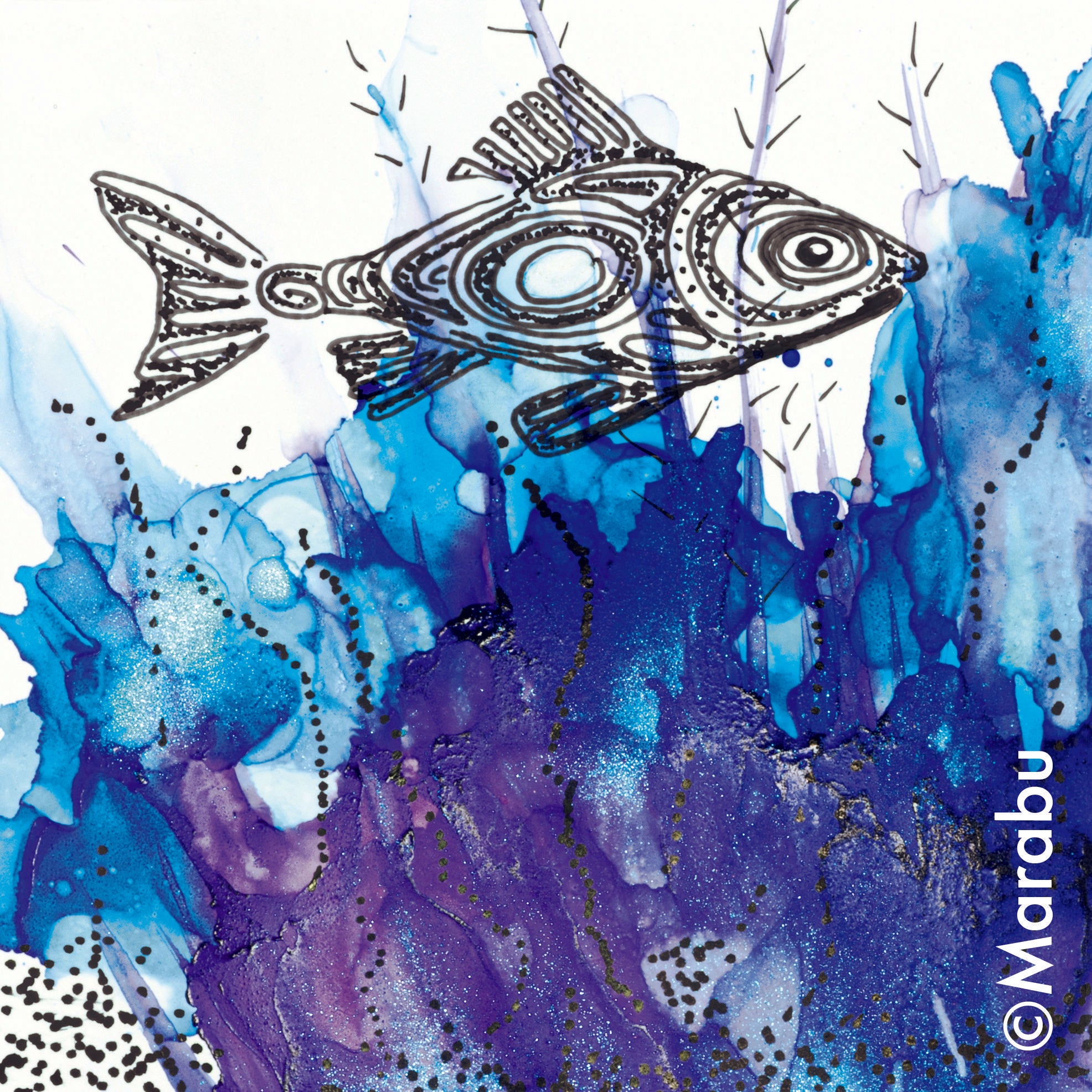 Marabu Alcohol Ink 20 ml - AQUA BLUE