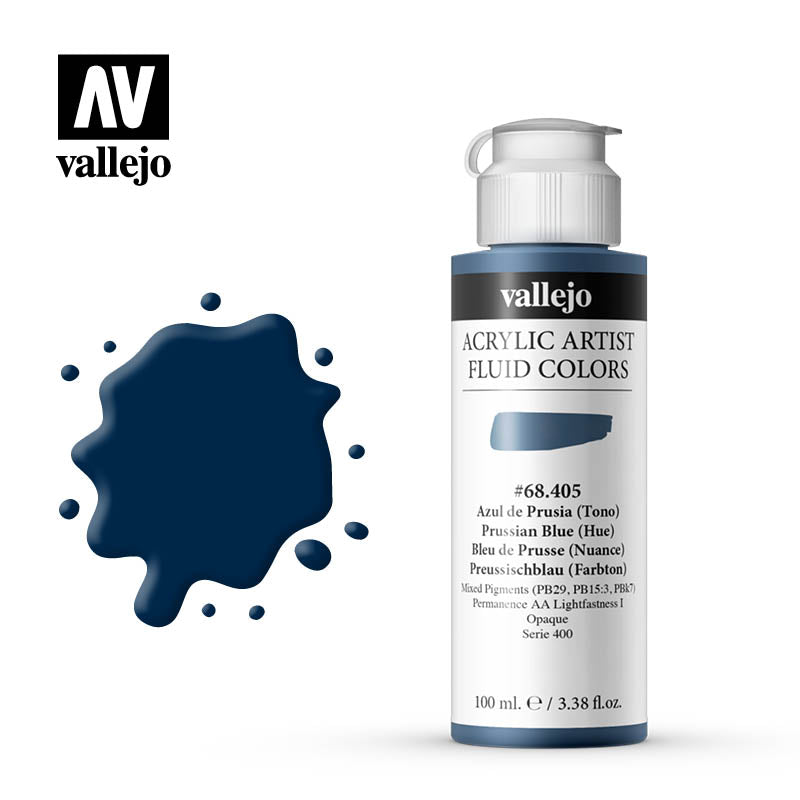 68.405 Prussian Blue (Hue) - 400 Series - Acrylic Artist Fluid Color - 100 ml