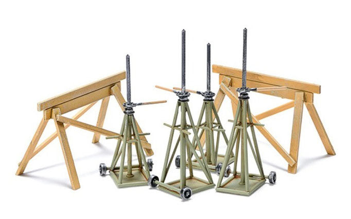 DW48001 - Das Werk - Luftwaffe Jack Stand set - Einheitsspindelböcke
