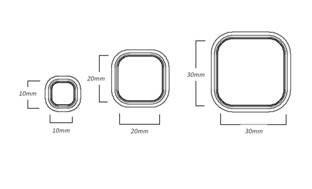3D Gizmo's -  Rounded Squares (3)
