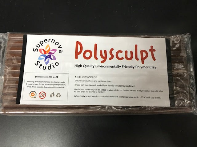 Mahogany Brown Polysculpt™ Polymer Clay -  250g