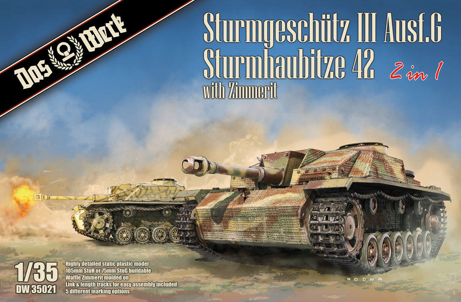 DW35021 - Das Werk - 1/35 StuG III Ausf.G / StuH 42 2in1 mit Zimmerit