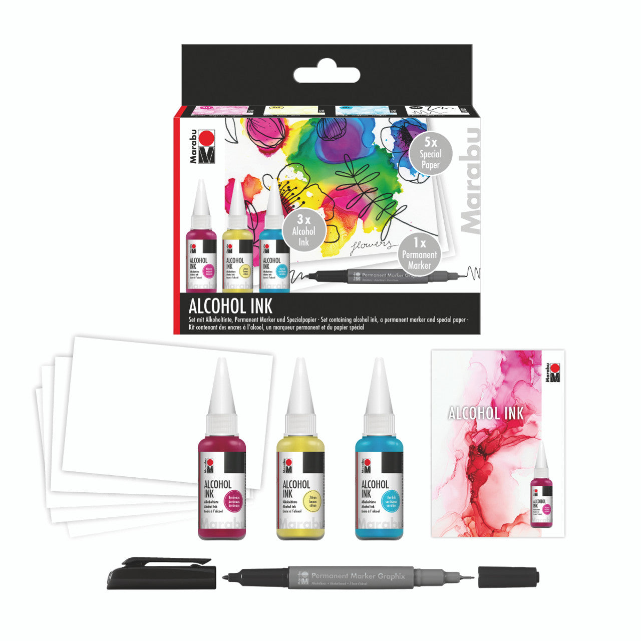 Marabu Alcohol Ink Set - Flower