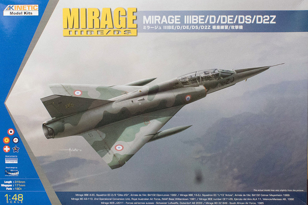KIN48054 - Kinetic 1/48 South African Dassault Mirage IIID/DS Fighter